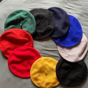 Colorful Wool Beret Set